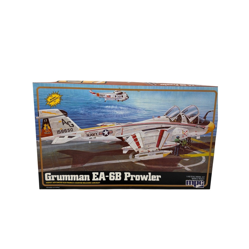 MPC Grumman EA-6B Prowler 1/48 Model Kit 1-0817 Vintage Military Aircraft